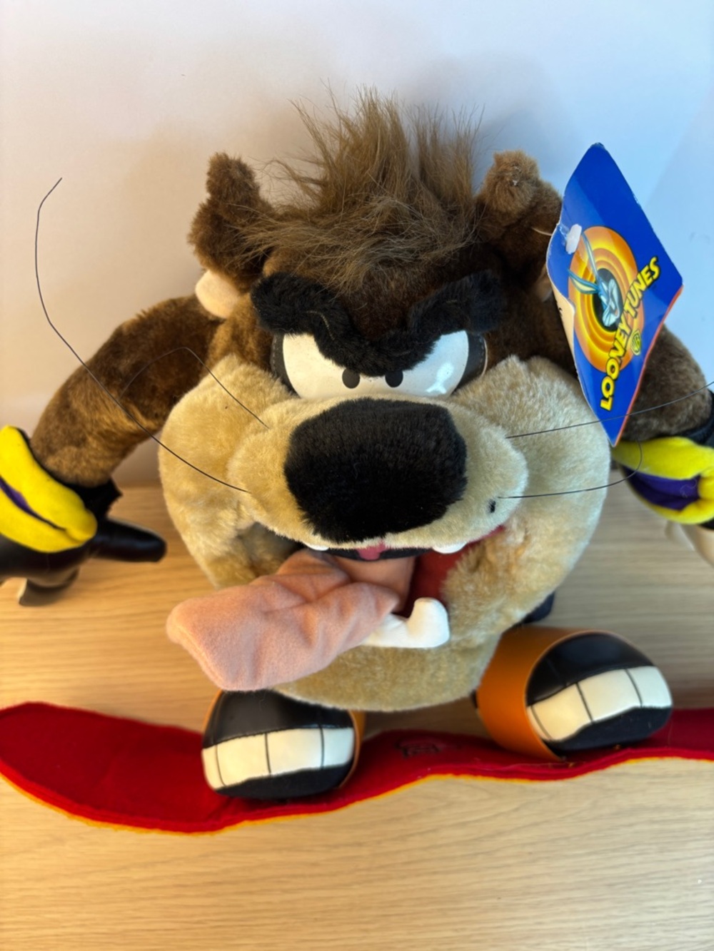 Vintage 2000 Warner Bros. Taz on Snowboard Looney Tunes Plush